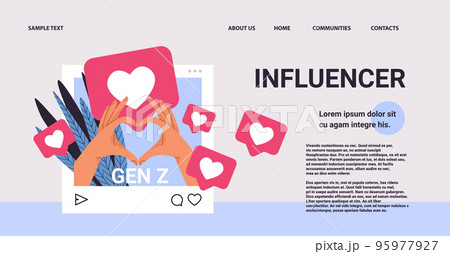 social media influencer generation Z lifestyle concept new modern demography trend with progressive youth gen 95977927
