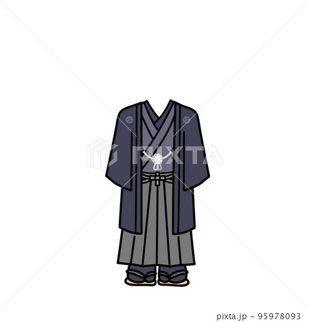 男性用羽織袴正装　顔なし 95978093