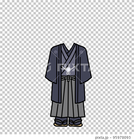 男性用羽織袴正装　顔なし 95978093