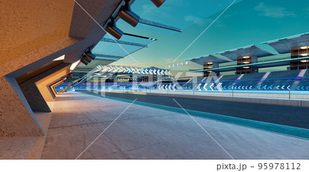 3d rendering does not exist modern racing garage 3d rendering does not exist modern racing garage 95978112
