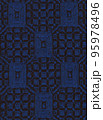 生地　柄　四角　青　黒 95978496