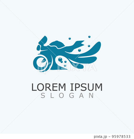 Motocycle wash logo design elegant and sporty concept cleaning vector Motocycle wash logo design elegant and sporty concept cleaning vector 95978533