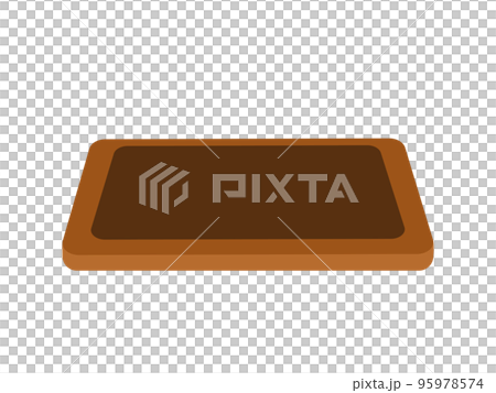 A simple illustration of a wooden rectangular tray A simple illustration of a wooden rectangular tray 95978574
