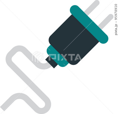plug and wire illustration in minimal style 95978910