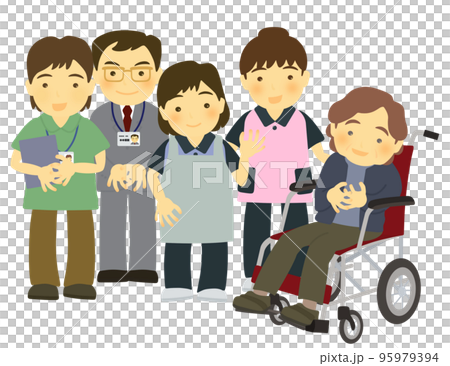 高齢者と介護を支える人達 95979394