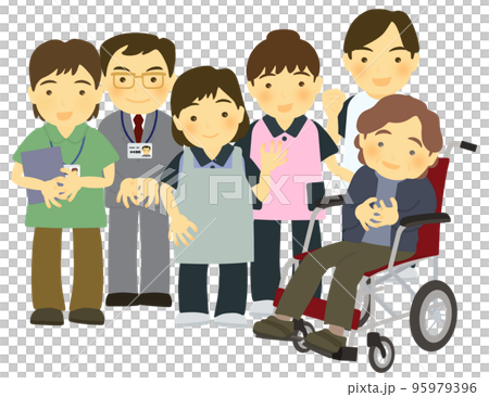 高齢者と介護を支える人達 95979396