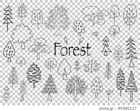 FOREST 森林樹集線描 FOREST 森林樹集線描 95980117