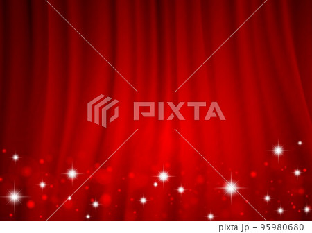 カーテン背景とキラキラ カーテン背景とキラキラ 95980680