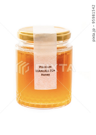 Manuka Honey in a Glass Jar with a Simple Label