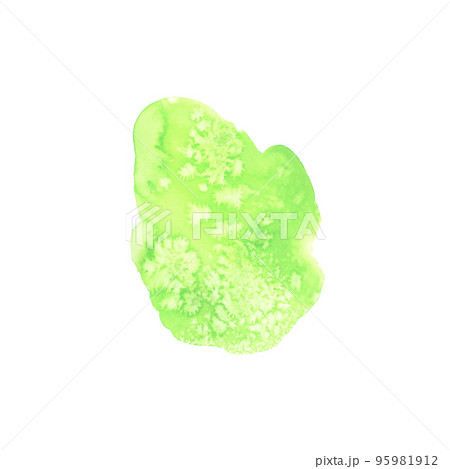 Abstract light green color watercolor stain isolated. Watercolor hand drawn texture for backgrounds, cards, banner 95981912