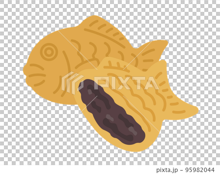 たい焼きの断面のイラスト 95982044
