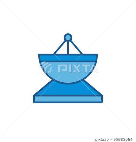 Parabolic Satellite Antenna vector concept colored icon Parabolic Satellite Antenna vector concept colored icon 95985664