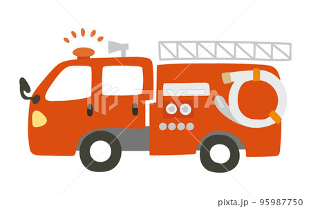 横向きの消防車 横向きの消防車 95987750