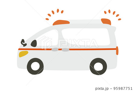 横向きの救急車 横向きの救急車 95987751