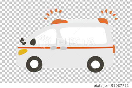 横向きの救急車 横向きの救急車 95987751