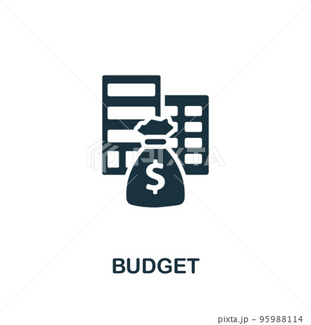 Budget icon. Monochrome simple Company Structure icon for templates, web design and infographics Budget icon. Monochrome simple Company Structure icon for templates, web design and infographics 95988114