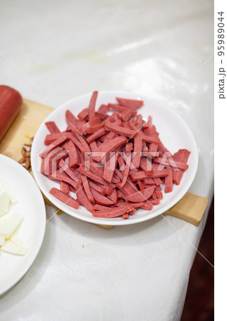 The process of making homemade croissants and other pastries at home. The process of making homemade croissants and other pastries at home. 95989044