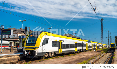 Double-decker reginal train in Offenburg - Baden-Wurttemberg, Germany 95989975