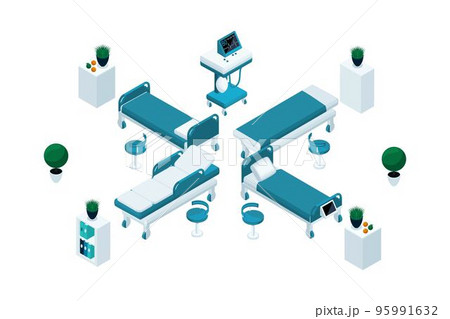 Medical furniture in isometric, beautiful set for advertising and presentations Medical furniture in isometric, beautiful set for advertising and presentations 95991632