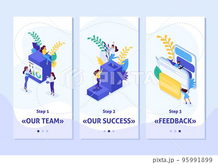 Isometric Template app concept career ladder for women, success in big business. Business lady succeeds, smartphone apps. Easy to edit and customize Isometric Template app concept career ladder for women, success in big business. Business lady succeeds, smartphone apps. Easy to edit and customize 95991899