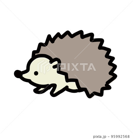可愛いハリネズミのシンプルなベクターイラスト 95992568