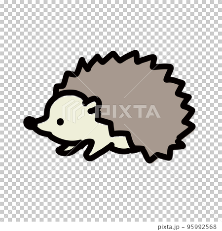 一隻可愛刺猬的簡單矢量圖解 一隻可愛刺猬的簡單矢量圖解 95992568