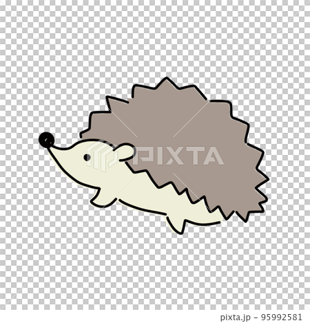 Simple vector illustration of a cute hedgehog Simple vector illustration of a cute hedgehog 95992581