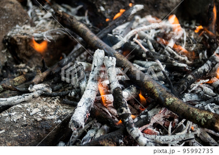 closeup of campfire in outdoor closeup of campfire in outdoor 95992735