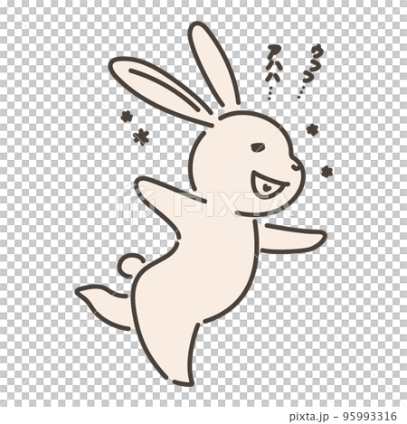 Illustration of a pleasant and light rabbit 95993316