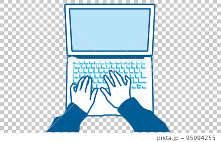 手來操作筆記本電腦 95994255