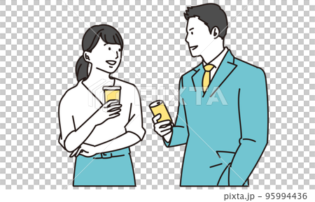 雑談をするビジネスパーソン	 95994436