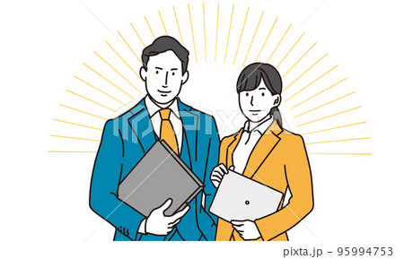 就活で自信を持つビジネスパーソン 就活で自信を持つビジネスパーソン 95994753