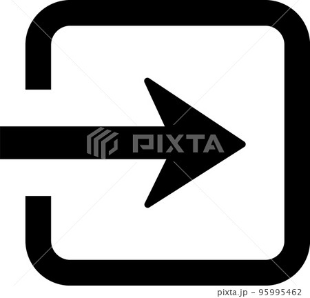 login square arrow icon on white background. approach symbol. login symbol. flat style. 95995462