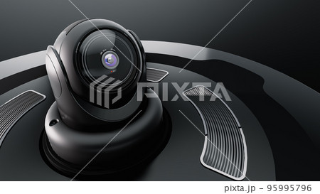 Futuristic security CCTV camera with Motion sensor. 95995796