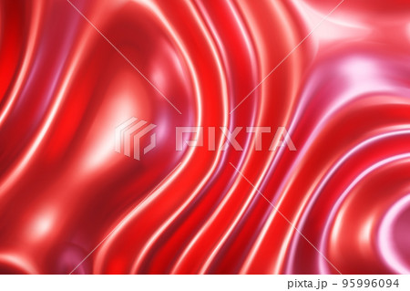 Red liquid molten metal abstract wavy background with light reflects 95996094