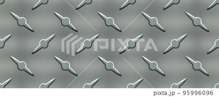 Iron diamond plate industry realistic seamless pattern 95996096