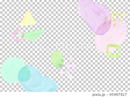 時尚手繪水彩背景素材 時尚手繪水彩背景素材 95997927