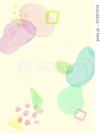 おしゃれな手描き水彩の背景画像 95997934