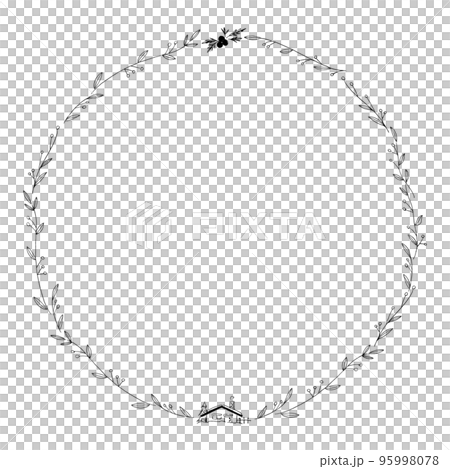 December frame monochrome - Stock Illustration [95998078] - PIXTA