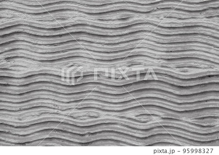 Abstract background with gray wavy cement pattern. Decorative wave texture 95998327