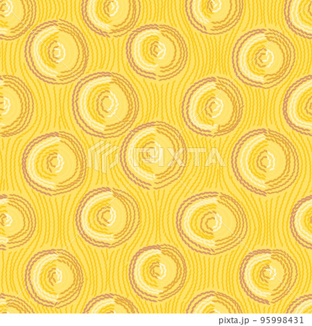 Embroidery Seamless pattern. Circles in hand made style 95998431