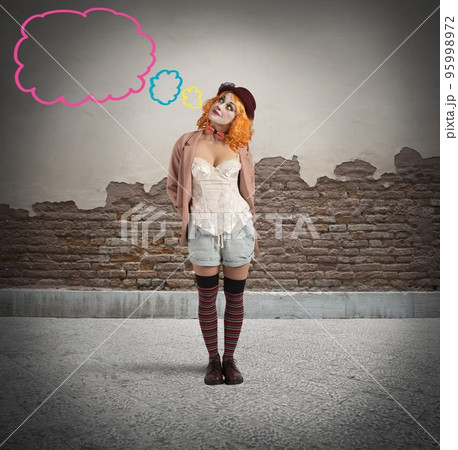 Malicious ironic expression clown Malicious ironic expression clown 95998972