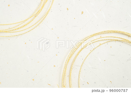 金の水引と和紙の年賀状素材 96000787