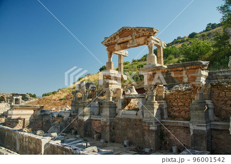 Ancient city of Ephesus or Efes in Turkey. Antique ruins of roman city 96001542
