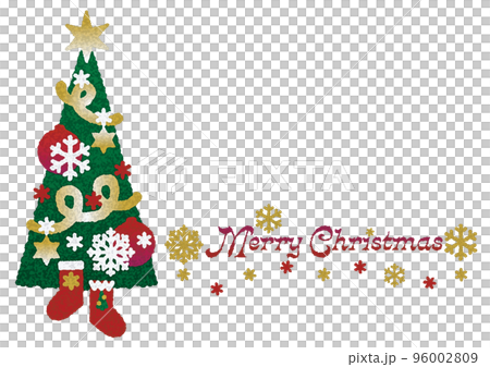 Merry Christmas_Christmas tree and socks_Watercolor touch_Vector illustration Merry Christmas_Christmas tree and socks_Watercolor touch_Vector illustration 96002809