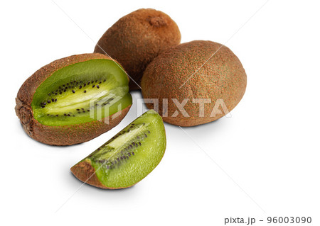 Kiwi isolated on a white background whole and cut. 96003090