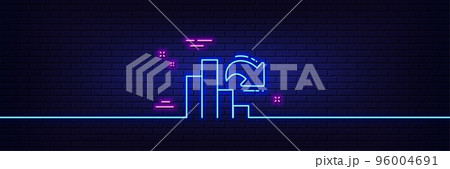 Neon light glow effect. Decreasing graph line icon. Column chart sign. Market analytics symbol. 3d line neon glow icon. Brick wall banner. Decreasing graph outline. Vector Neon light glow effect. Decreasing graph line icon. Column chart sign. Market analytics symbol. 3d line neon glow icon. Brick wall banner. Decreasing graph outline. Vector 96004691