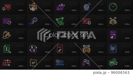 Set of Online documentation, Love book and Currency exchange line icons. Include Copyright, Survey progress, Keywords icons. Document signature, Lgbt, Target goal web elements. Vector Set of Online documentation, Love book and Currency exchange line icons. Include Copyright, Survey progress, Keywords icons. Document signature, Lgbt, Target goal web elements. Vector 96006563