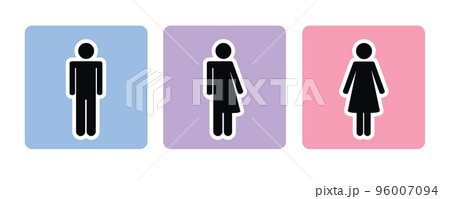 colorful set of restroom icons including gender neutral icon pictogram colorful set of restroom icons including gender neutral icon pictogram 96007094