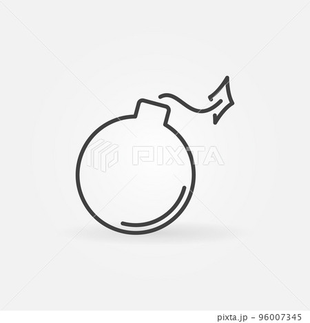Bomb vector concept minimal icon in thin line style Bomb vector concept minimal icon in thin line style 96007345